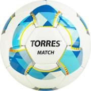 Мяч футбольный Torres Match 4 белый-серебро-голубой
