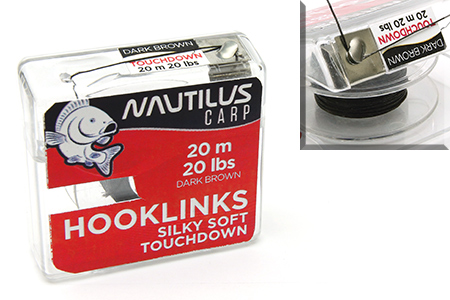 Поводковый материал Nautilus Silky Soft Touchdown 20 м 20lb Dark Brown