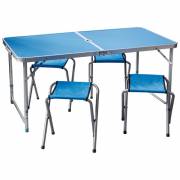 Комплект мебели Пикник СНО-150-Е (стол + 4 стула) синий
