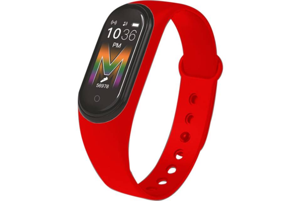 Фитнес часы Energy EM-007S красный браслет