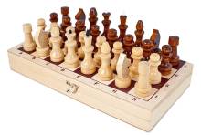 Шахматы походные лакированные 250х145х35мм