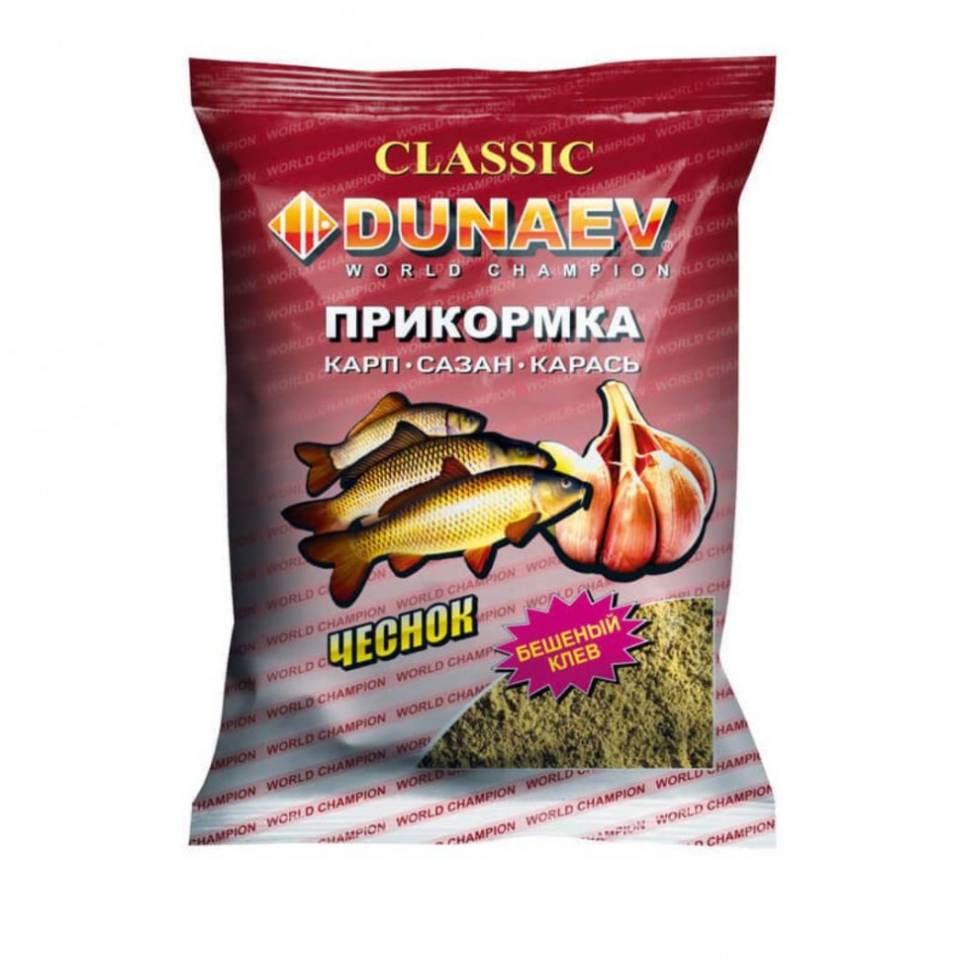 Прикормка DUNAEV Классика Карп Чеснок 0,9 кг