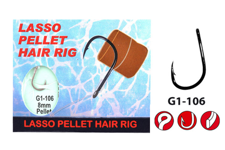 Крючки с поводком Gamakatsu BKS-Lasso Pellet Hair №14 20см 0,16мм