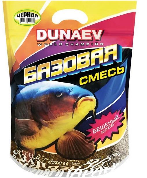 Прикормка DUNAEV Базовая смесь Черная 2,5 кг