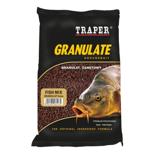 Прикормка Traper Granulates Fish Mix 3 мм 1 кг