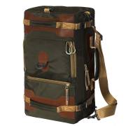 Сумка-рюкзак Aquatic с кожанными накладками темно-коричневая
