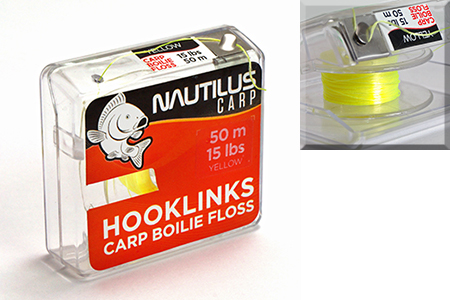 Поводковый материал Nautilus Carp Boilie Floss 15lb 50м Yellow