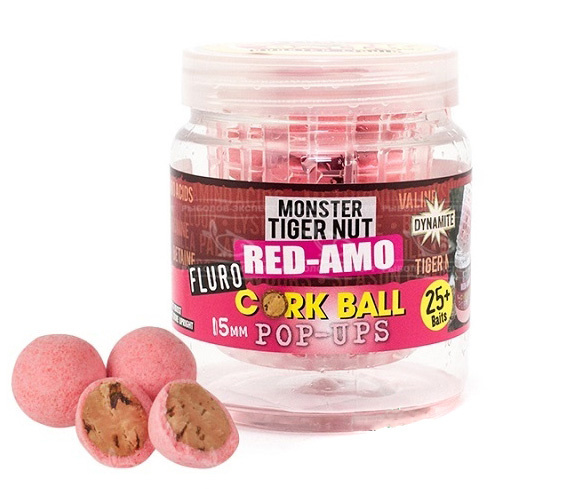 Бойлы плавающие Dynamite Baits Pink Red-Amo Fluro Cork Ball 15мм