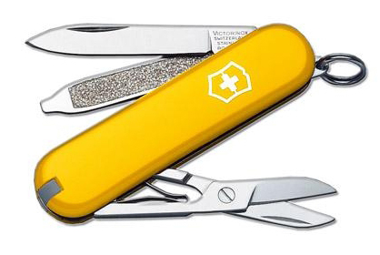 Нож брелок Victorinox Classic 58мм Желтый