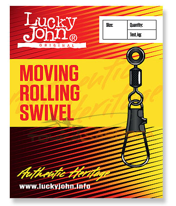 Вертлюг Lucky John с застёжкой Moving Rolling And Interlock 5 шт