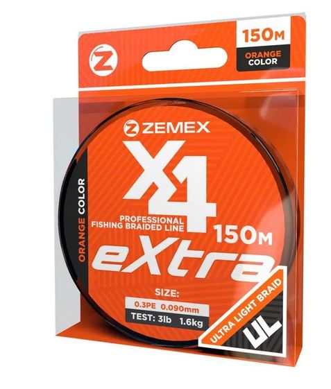Шнур Zemex EXTRA X4 150м Orange