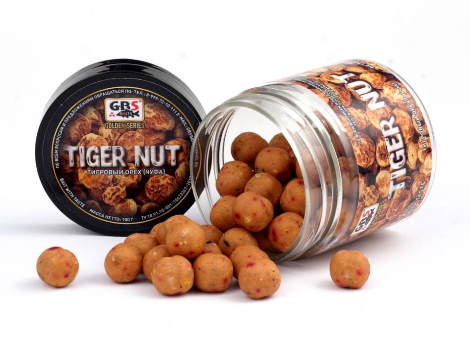 Бойлы тонущие GBS Baits Tiger Nut (Тигровый орех) 15мм 100гр