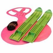 Набор ЗИМА №5 (ледянки с символикой, мини лыжи "Престиж" малые)