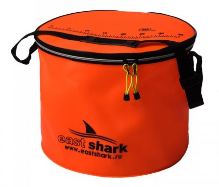 Ведро для замеса прикормки East Shark круглое 40см оранжевое