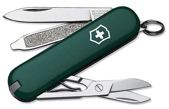 Нож брелок Victorinox Classic 58мм Зеленый
