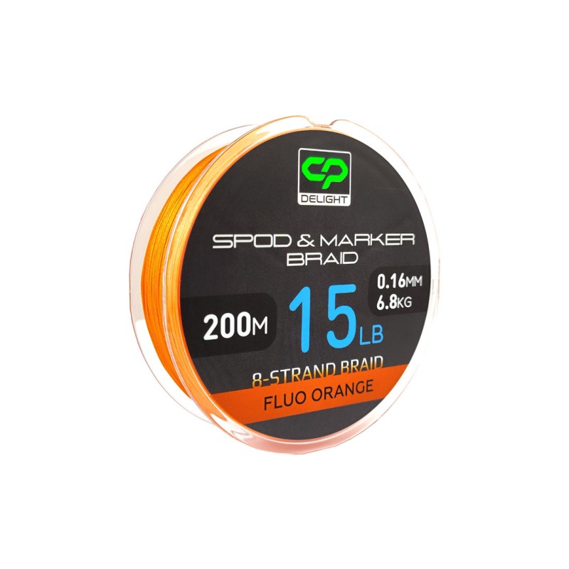 Шнур Carp Pro Deligth PE X8 под спод-маркер 200м Fluo Orange