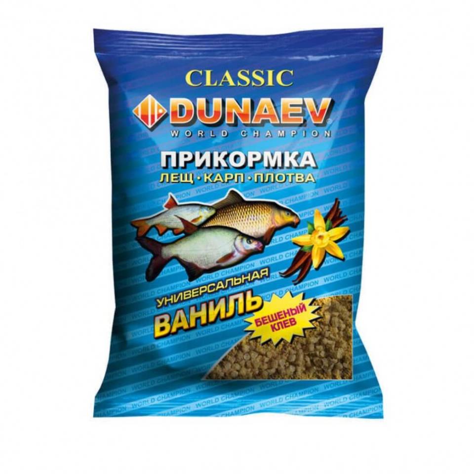 Прикормка DUNAEV Классика гранулы Ваниль 0,9 кг