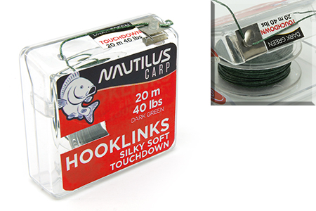 Поводковый материал Nautilus Silky Soft Touchdown 20 м 40lb Dark Green