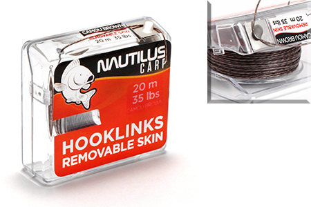 Поводковый материал Nautilus Removable Skin 20м 25lb Camou Brown