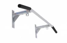 Турник Профессионал наддверный, наклонные ручки серебро