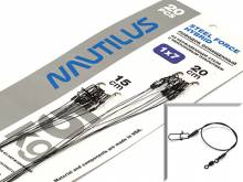Поводок Nautilus 1x7 Steel Force Hybrid 15/20см 5 кг 1шт