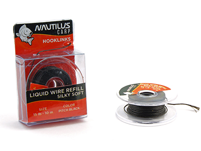 Поводковый материал Nautilus Silky Soft Liquid Wire 10 м 25lb Pitch Black