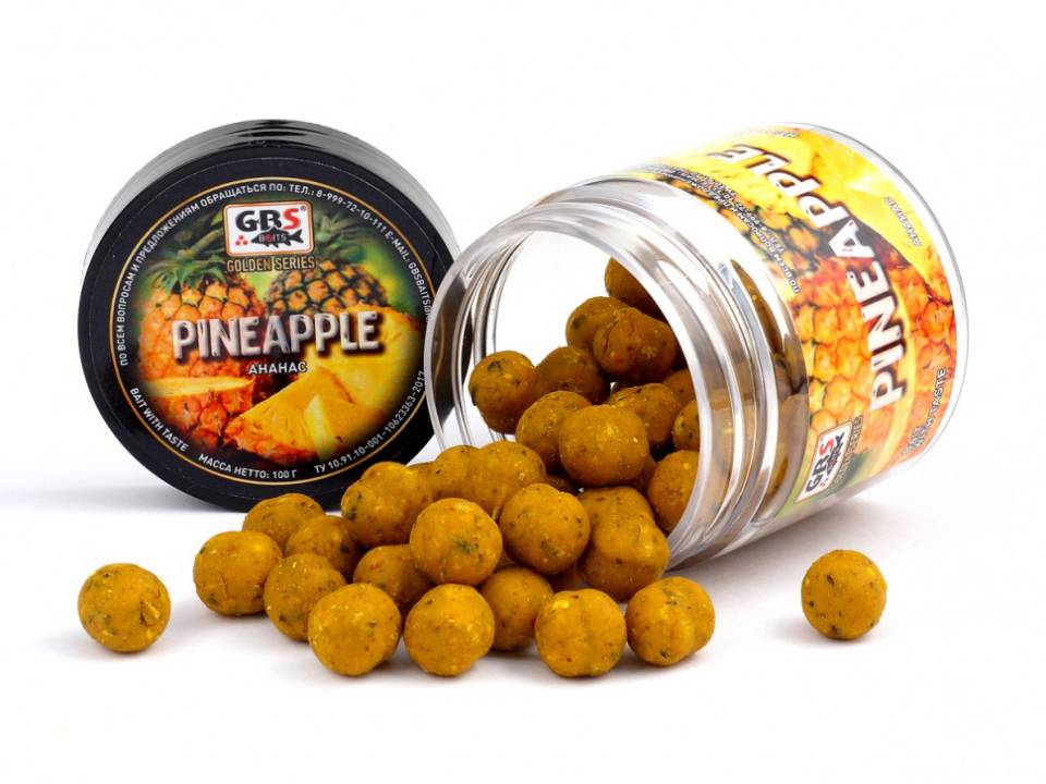 Бойлы тонущие GBS Baits Pineapple (Ананас) 15мм 132гр