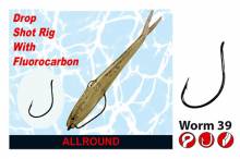Крючки с поводком Gamakatsu BKD Drop Shot Rig W39 №1 170 см 0,31 мм