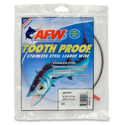 Поводковый материал AFW Tooth Proof CB30' S05C-0 №5 9,2 м 0,36 мм 20 кг