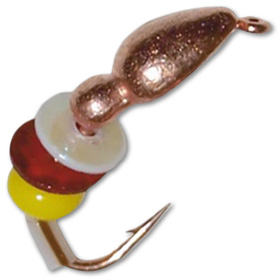 Мормышка Grifon Нимфа с ушком пайеткой и бисером 2,5мм CU