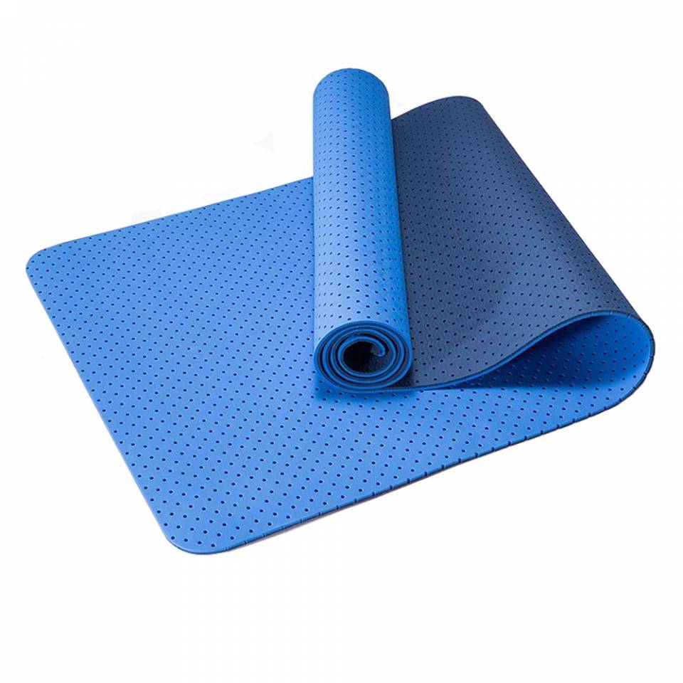 Коврик для йоги TPE 183х61х0,6 см Синий-Голубой