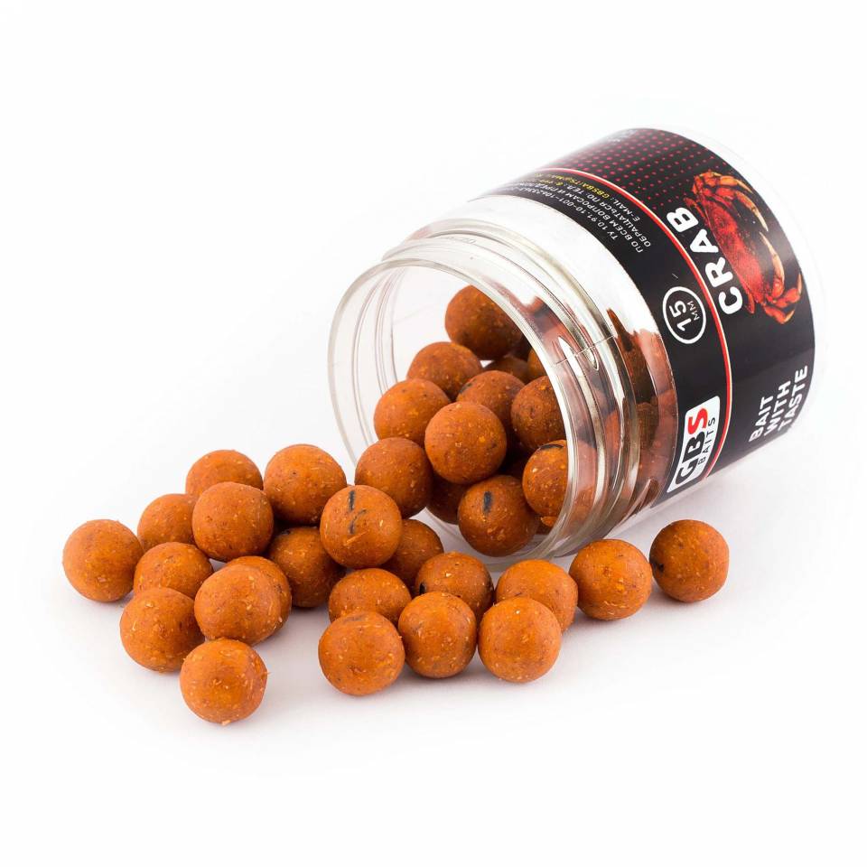 Бойлы тонущие GBS Baits Crab (Краб) 15мм 100гр