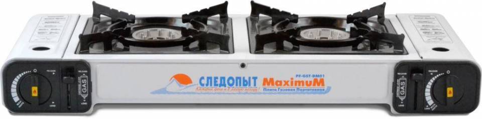 Плита газовая Следопыт MaximuM, двойная (с переходником)