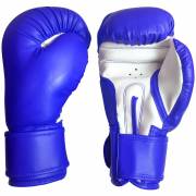 Перчатки боксерские ПУ, литой вкладыш синие