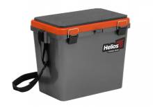 Ящик зимний Helios односекционный 19л серый-оранжевый