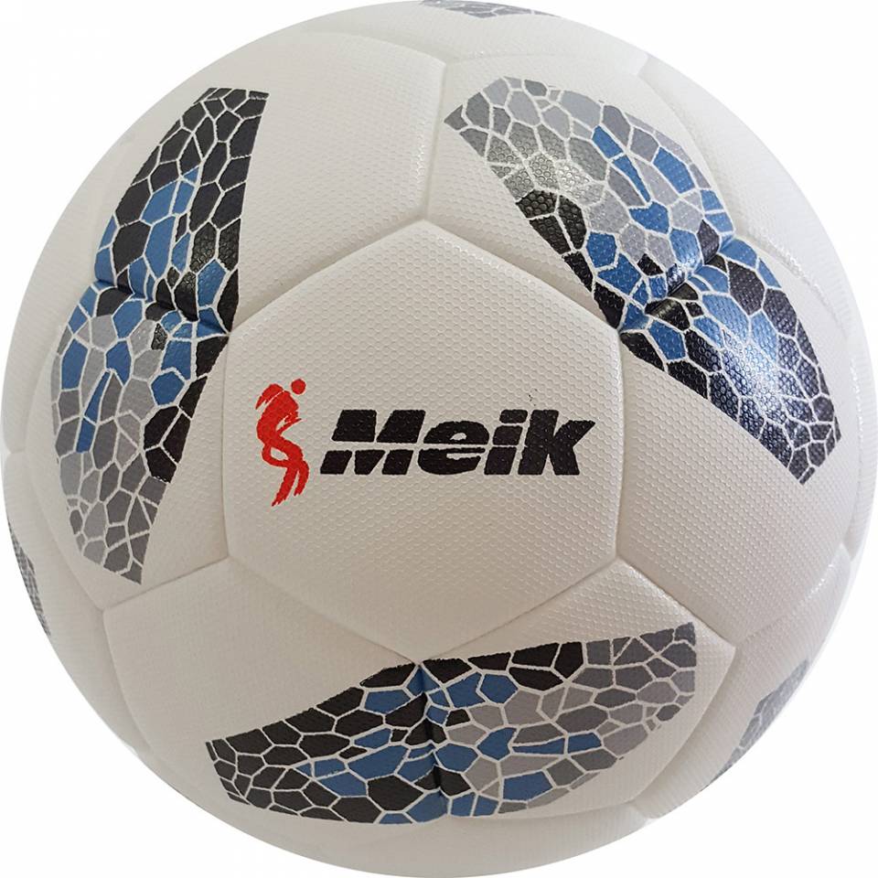 Мяч футбольный Meik черный-серый-синий