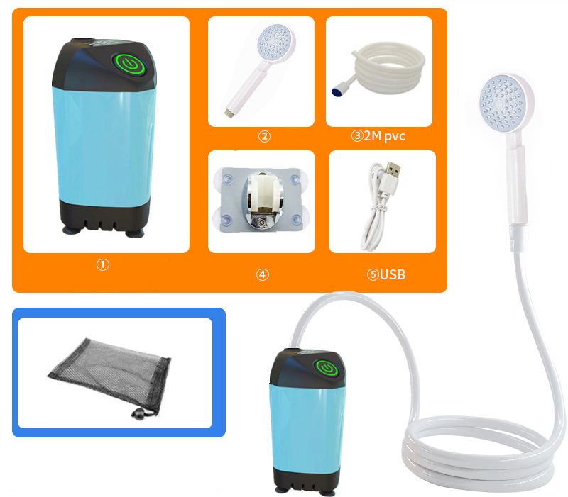 Душ аккумуляторный лейка белая