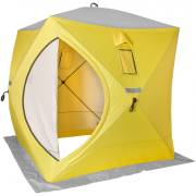 Палатка зимняя Helios куб утепленная 1,8х1,8х2,0м Yellow-Grey