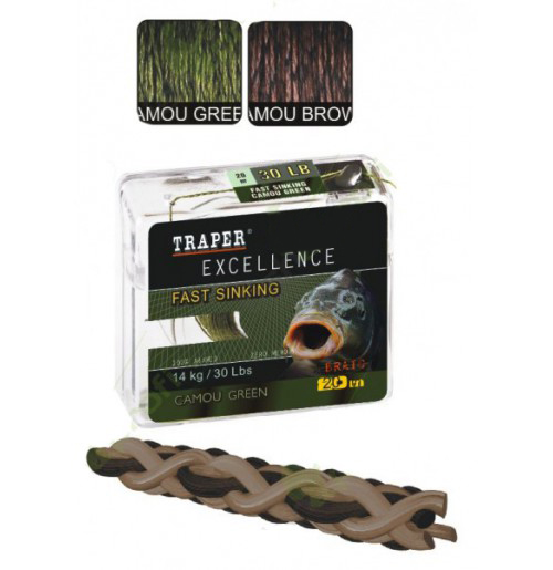 Поводковый материал Traper Excellence T 20 м 14 кг травяной