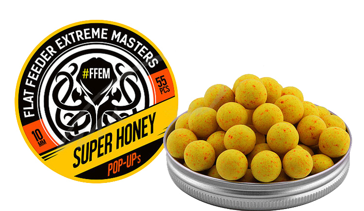 Бойлы плавающие FFEM Pop-Up Super Honey 10мм 55шт