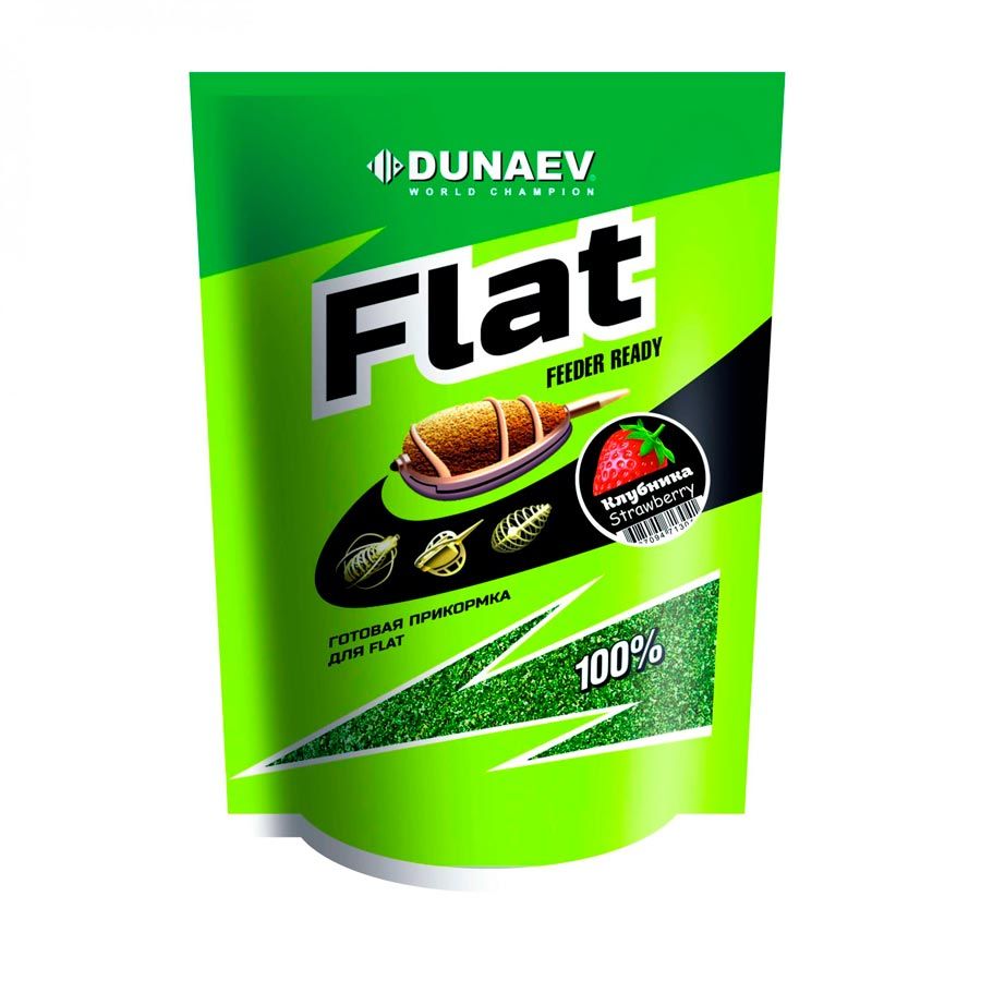 Прикормка DUNAEV Flat Feeder Ready Клубника 1кг