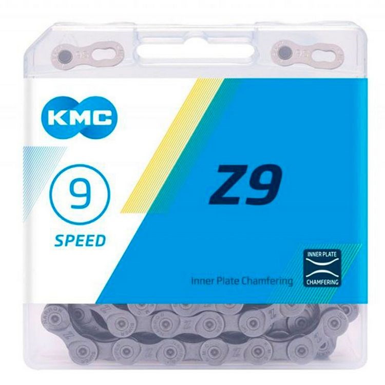 Цепь велосипедная KMC Z9 1/2" x 11/128", 116 звеньев Grey 9 speed