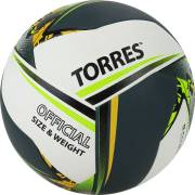 Мяч волейбольный Torres Save №5 белый-зеленый-желтый