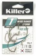 Крючки офсетные Killer Wide range worm VD 102