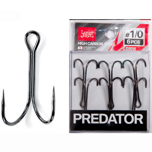 Крючок двойной Lucky John PREDATOR