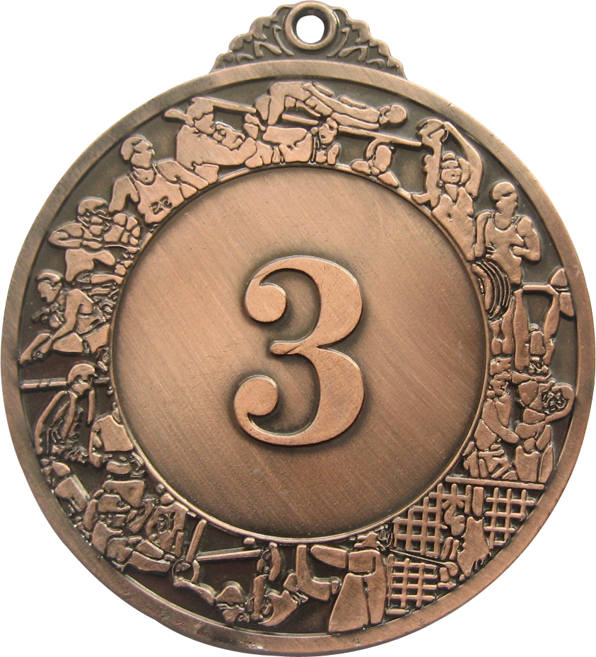 Медаль классическая (96) бронза 70мм (2108)