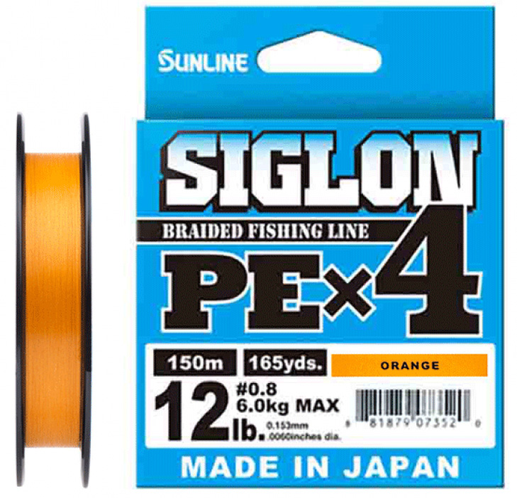 Шнур SunLine Siglon PE×4 150м Orange