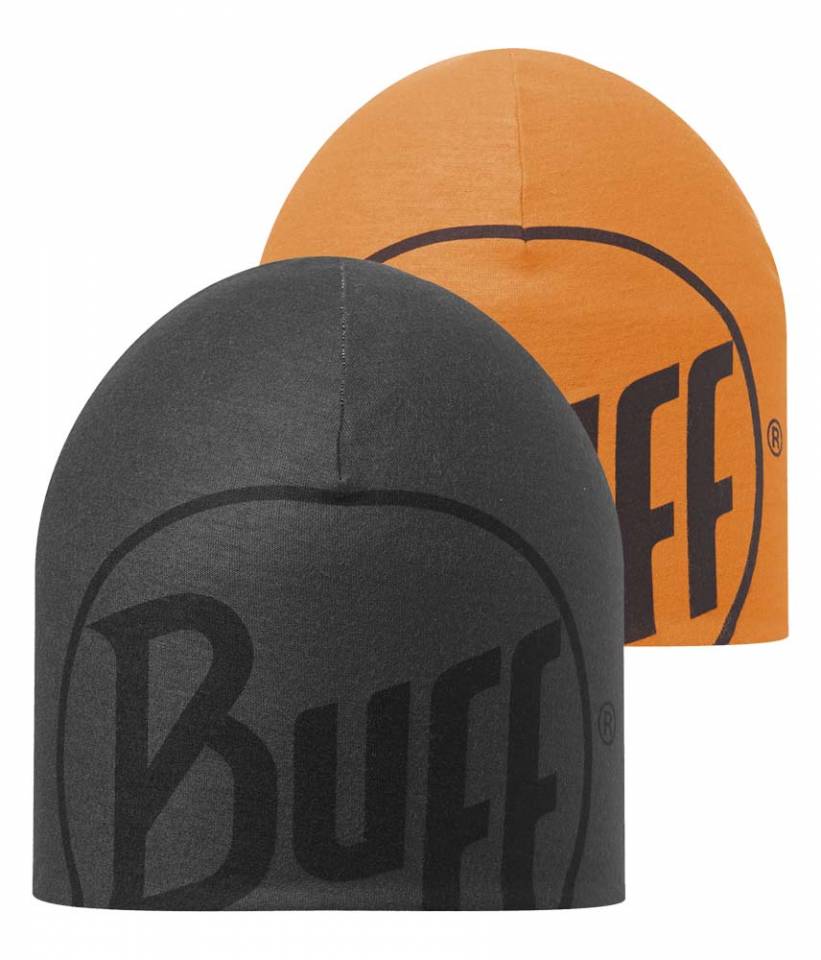 Шапка Buff Coolmax Reversible Hat R-Logo Graphite - Orange Fluor