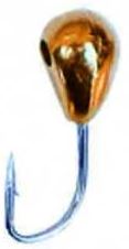 Мормышка вольфрамовая Salmo Капля с лыской, отверстием и кембриком 2,5 мм CU