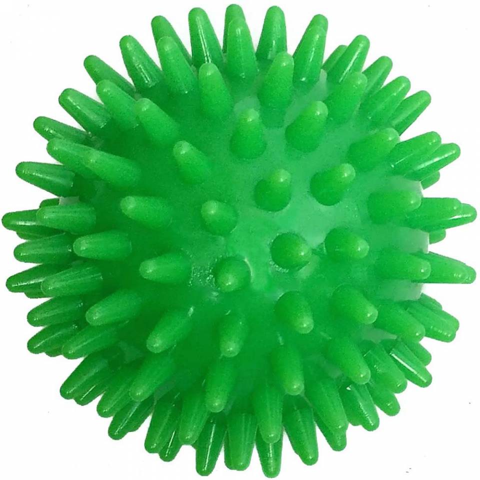 Мяч массажный твердый ПВХ 7см зеленый